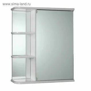 Шкаф полка с зеркалом в ванную