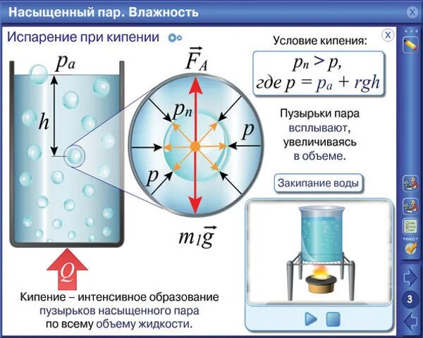 Образование насыщенного пара. Насыщенный и ненасыщенный пар влажность воздуха кипение. Условия образования насыщенного пара. При кипении насыщенного пара.