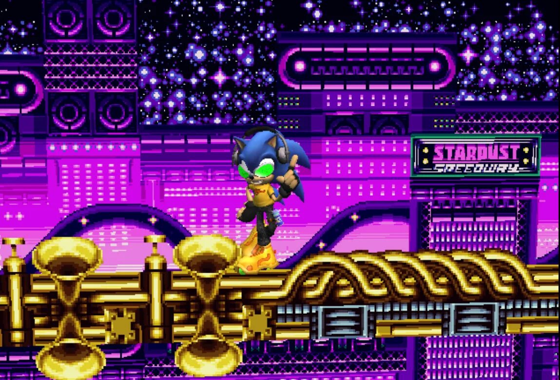 Sonic mania stardust speedway. Соник мания stardust speedway. Stardust speedway zone 3. Sonic cd stardust speedway bad future. Sonic cd sprites stardust speedway.