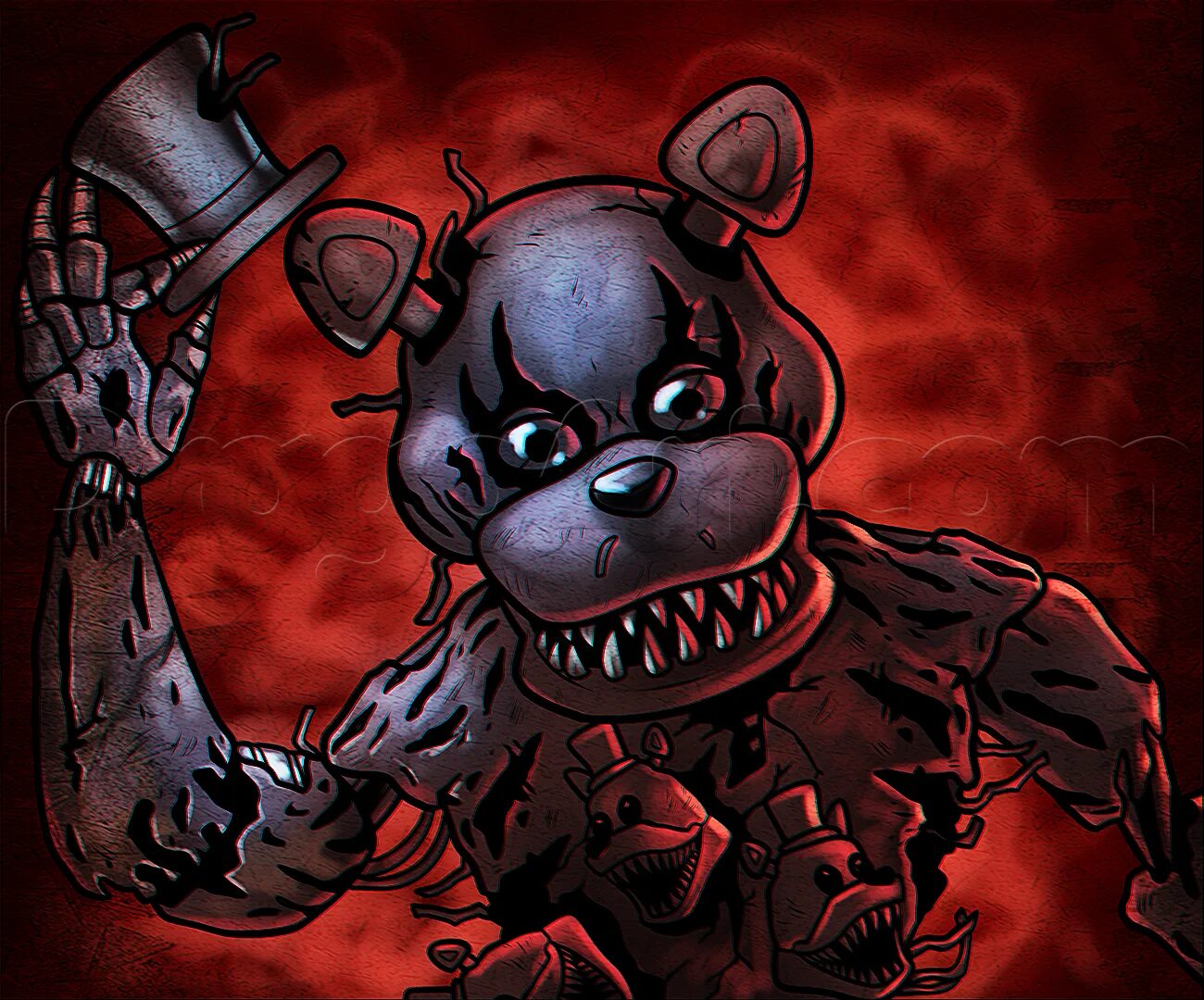 Кошмарные fnaf. ФНАФ кошмарный Фредди. ФНАФ 4 кошмарный Фредди. Найтмер Фредди.