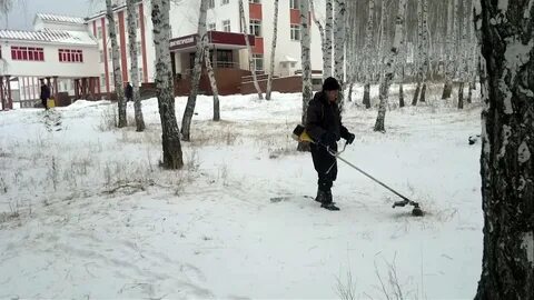 Косим зимой траву