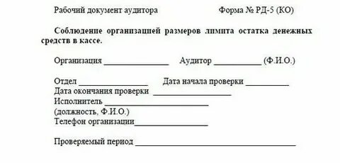 Акт проверки аудит