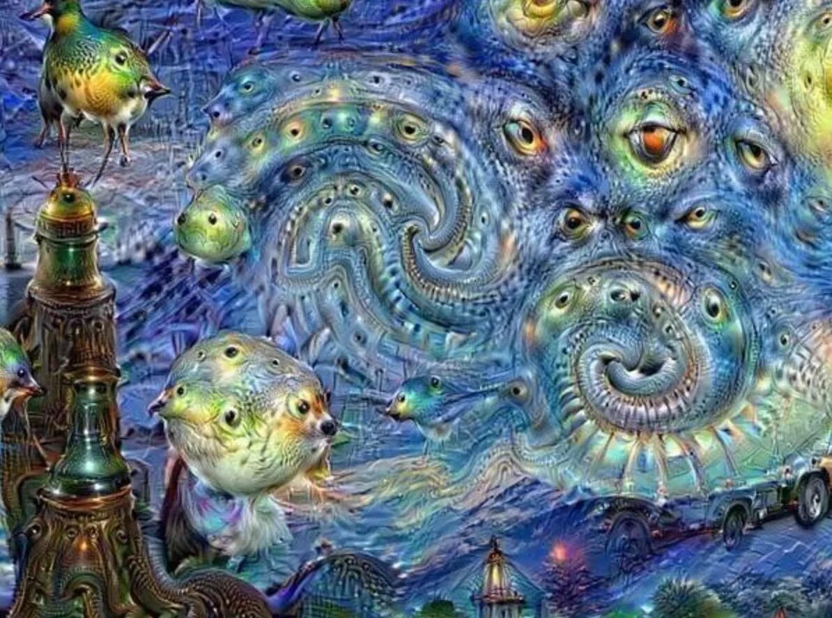 Нейронная сеть Deep Dream. Барбара нейросеть Геншин. Компьютерная живопись. Живопись нейросети.