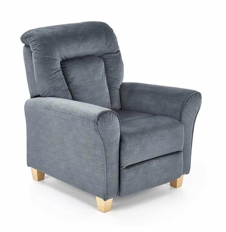 Кресло Halmar Bard, серый. Кресло раскладное Halmar Bard. Реклайнер Halmar Bard (синий). Кресло раздвижное.