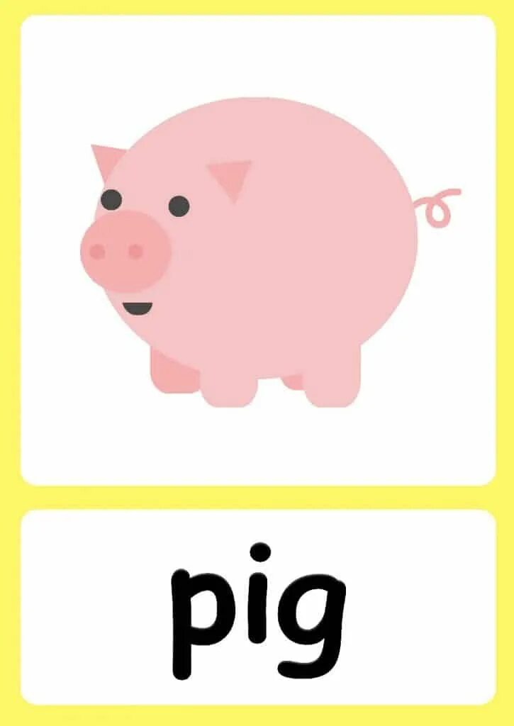 Pig word. Карточка свинья на английском. pig английский для детей. свинка по английскому. pig flashcards for kids.