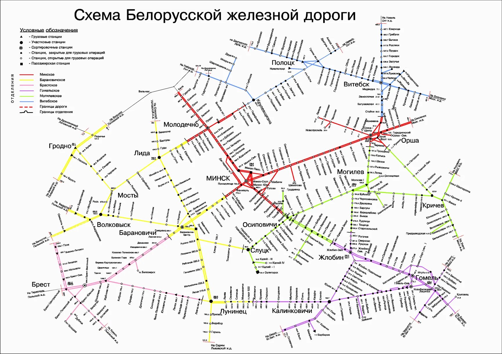 Схема движения поездов на карте