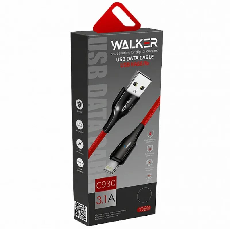 Walker type c. Кабель usb &quot;walker&quot; c920 для micro. кабель usb &quot;walker&quot; c970 30w для type-c магнитный, передача данных, черный. зарядка провод walker c110. кабель walker c575 lighting.