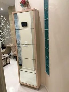 Обувницы в прихожую узкие с зеркалом