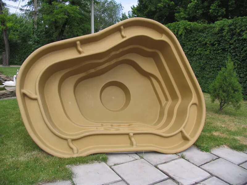 большие формы для пруда. пруд садовый пластиковый черный 750n (2050 x 1650 x 600). большие формы для пруда. искусственный водоем на участке. емкость для искусственного водоема.