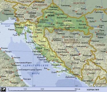 Хорватия на политической карте