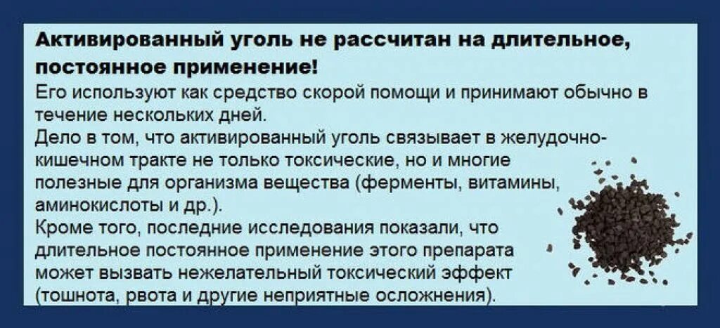 Сколько можно принимать активированный уголь