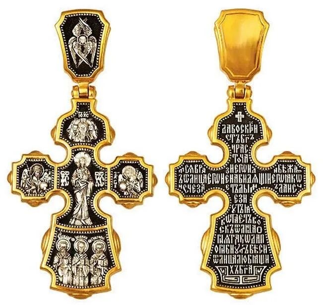 Православный крест Господь Вседержитель. Восковка Креста 8353. Крест килевидный «три святителя».