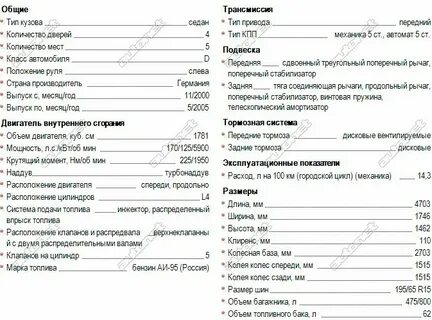 Пассат б5 технические характеристики