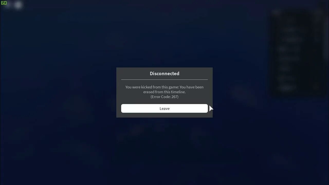Host error disconnected. Ошибка 267. код 267 в роблоксе. error 267 roblox. что за ошибка в роблоксе 267.
