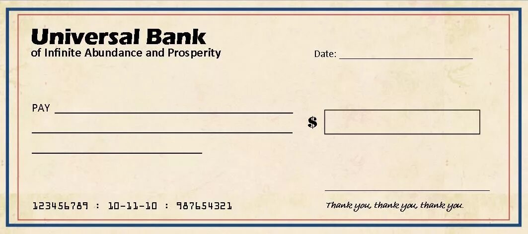 Blank check