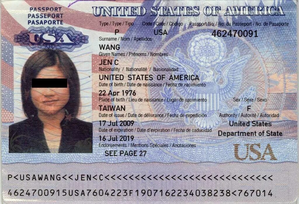 Категории граждан сша. Паспортгражданмна США. Паспортные данные США.
