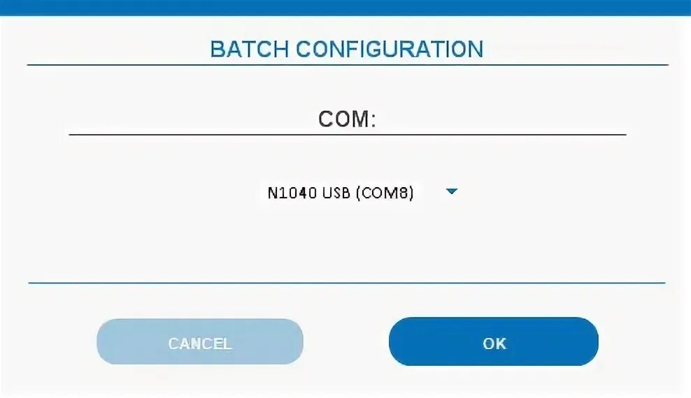 Batch config. Batch config