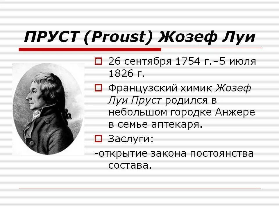Жозеф луи пруст. Жозеф луи пруст (1754 - 1826). жозеф луи пруст французский химик. пруст жозеф луи презентация.