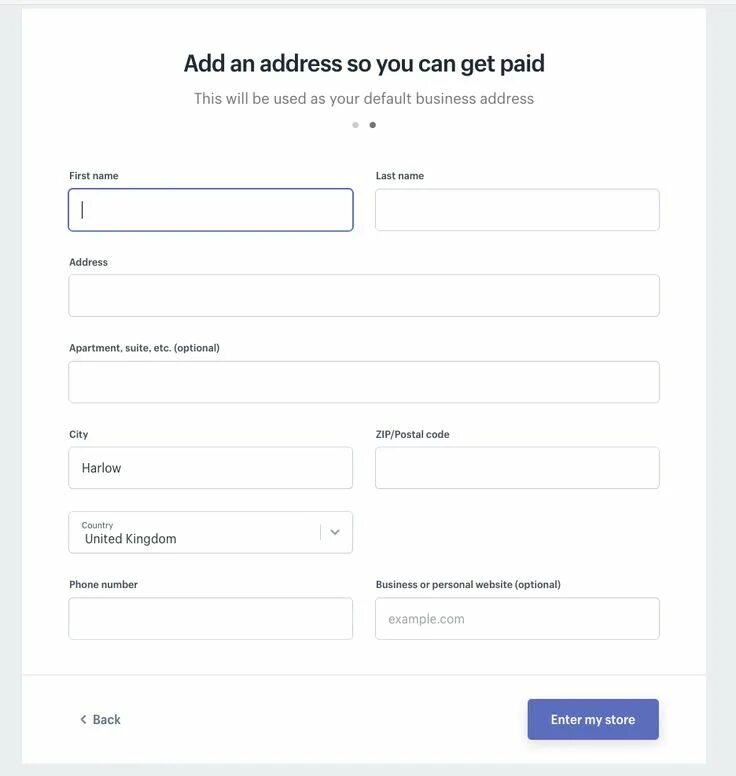 Address formats. Address for add.