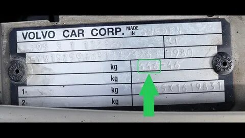 Volvo вин код