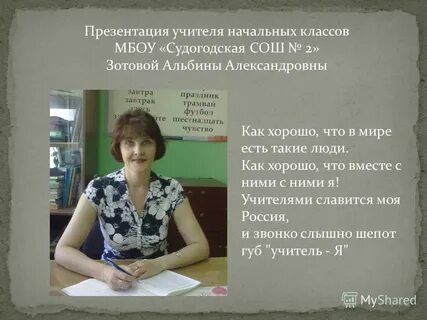 Презентация учителя начальных классов на конкурс