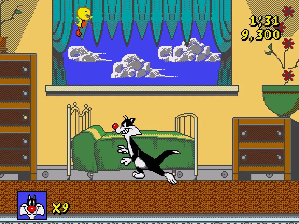 Игра ловить кошек. Sega игры Sylvester Tweety. Sylvester and Tweety in Cagey Capers Sega.