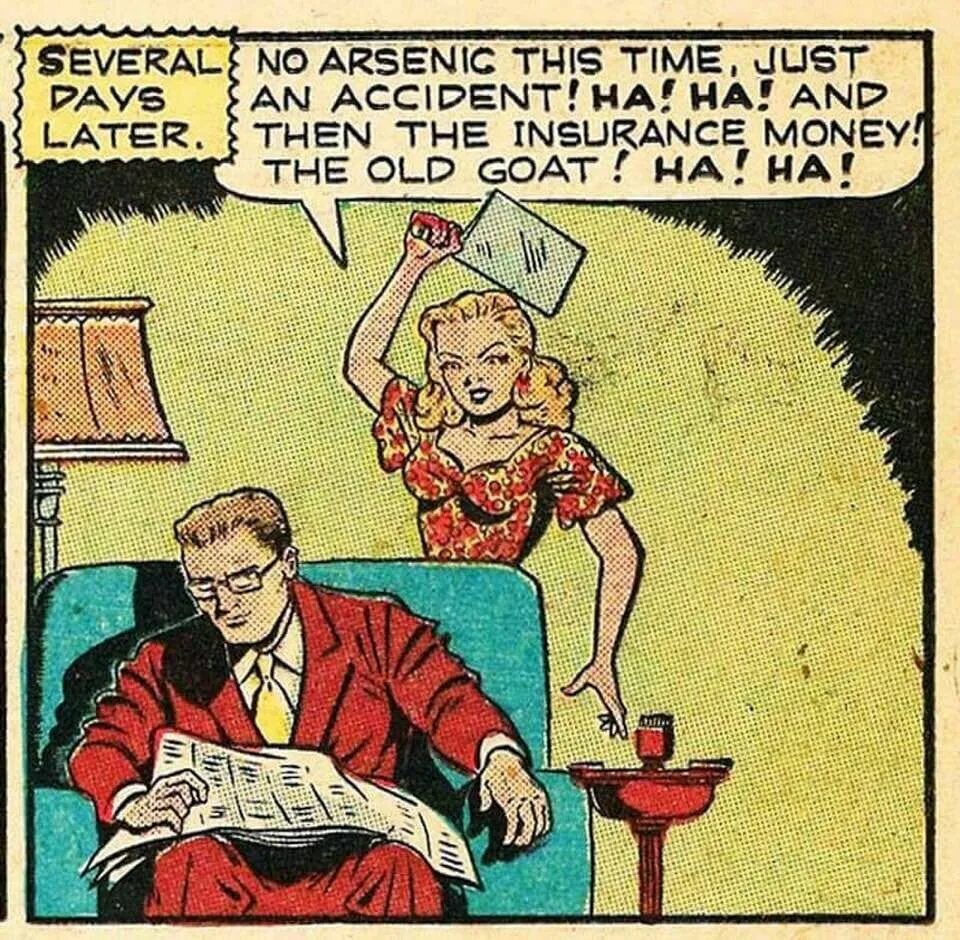 Old comics. Retro comics funny. fish money old comics.