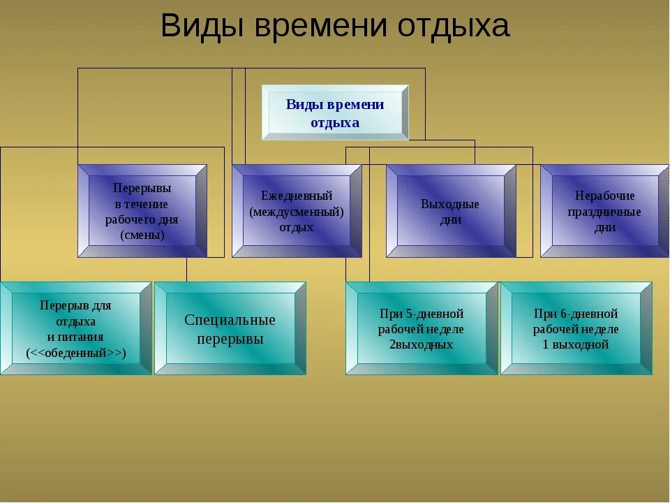 Отдых работников тк. Виды времени отдыха. Выделяют виды времени отдыха. Назовите виды времени отдыха. Виды времени отдыха схема.