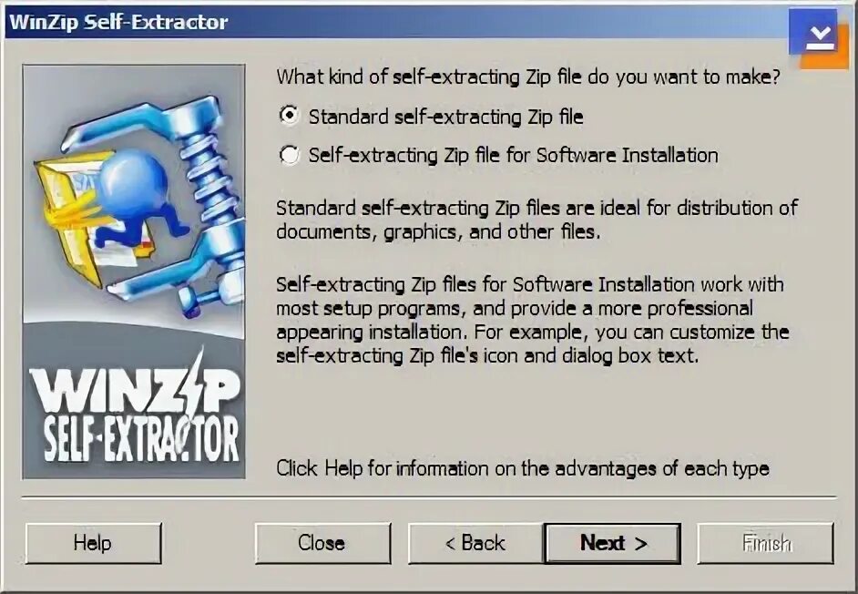 Winzip self. Winzip self