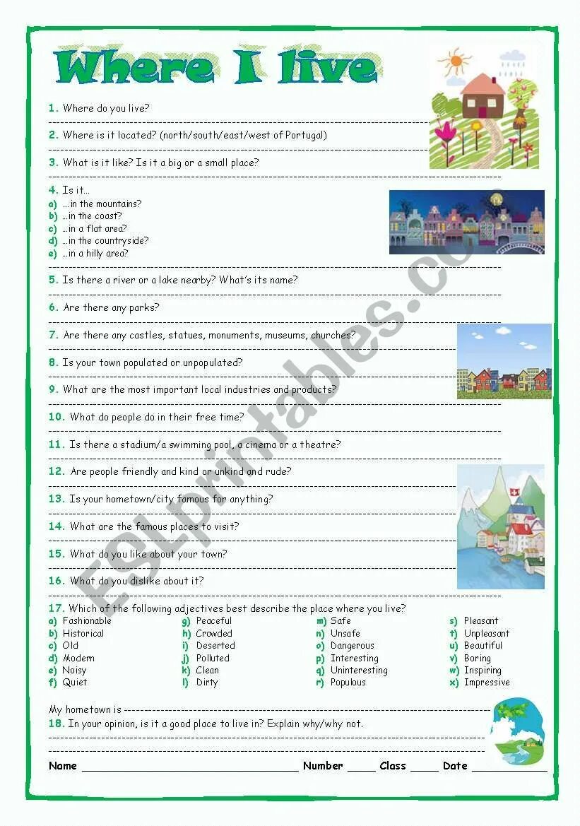 Can you tell me where you live. Where do you live worksheets. where you live worksheet. the place where you live. the place where i live worksheets.
