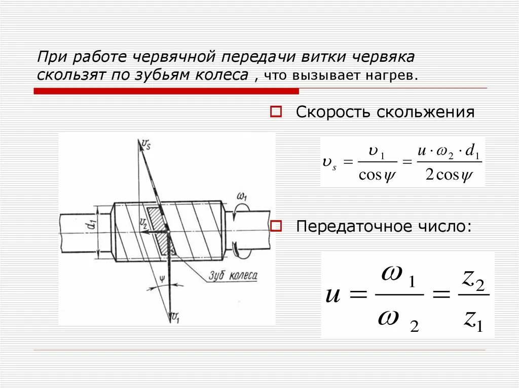 Основные параметры червячной передачи. Основные параметры червячной передачи