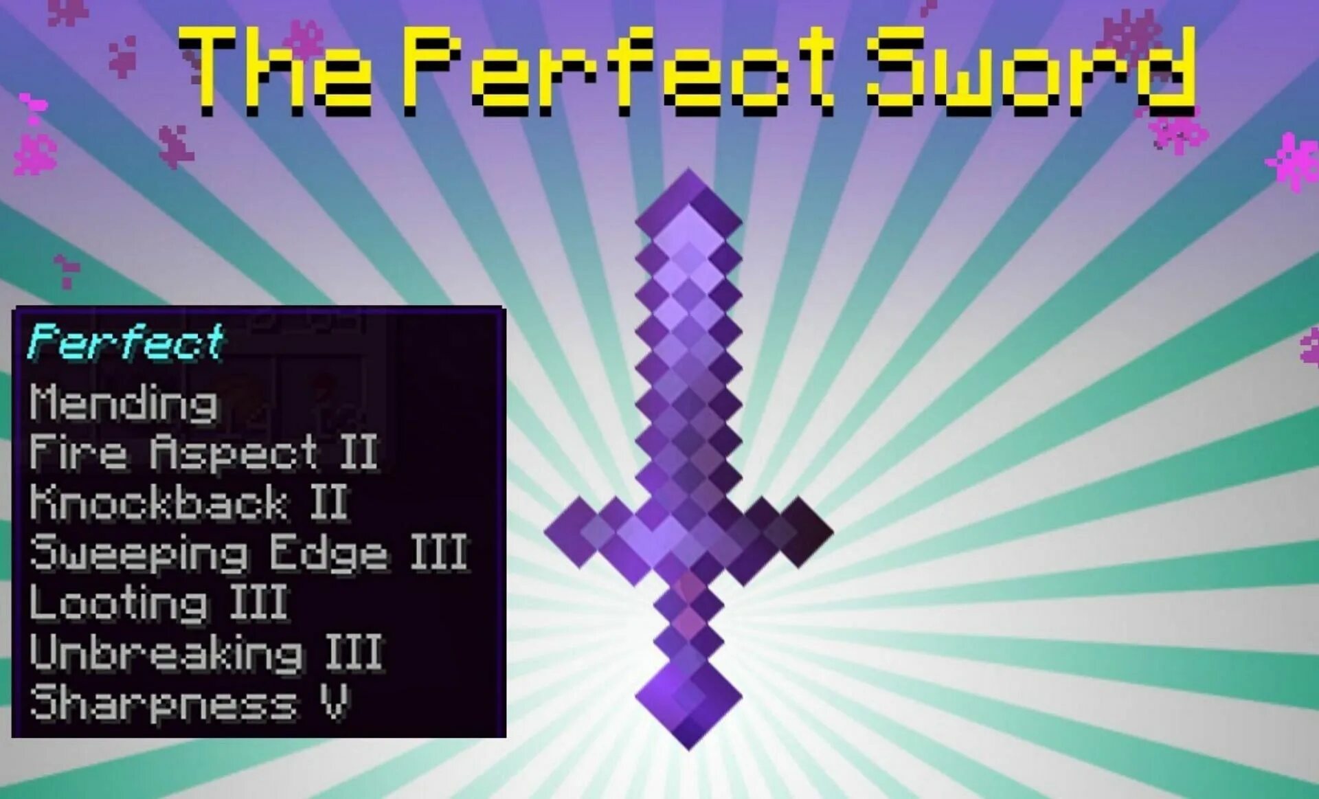 Minecraft sword enchantments. Minecraft sword 7 enchantments.