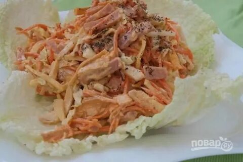 Салат пекинская капуста курица корейская морковка