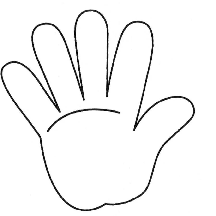 Трафарет руки для вырезания из бумаги шаблоны Printable Handprint Template Hand outline, Clip art freebies, Hand clipart