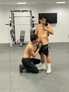 Naked gym bros