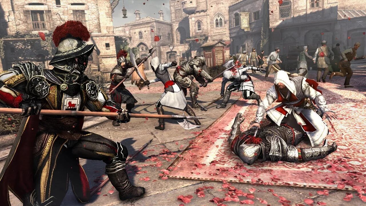 Бой ассасин крид. Assassin's Creed: братство крови. Тамплиеры ассасин 2. Assassin's Creed 2 тамплиеры. Ассасин братство крови тамплиеры.
