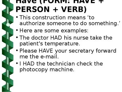 Verb constructions