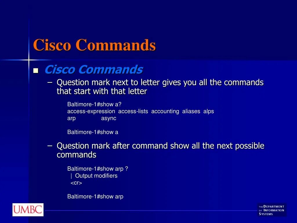 Cisco commands