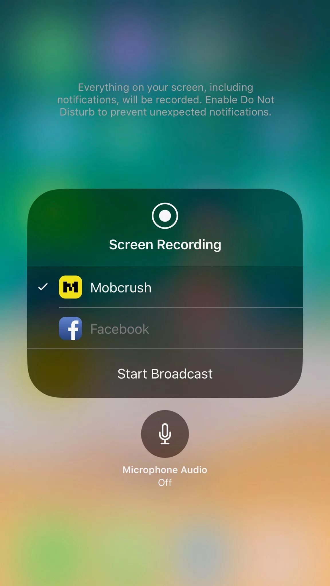 Screen notifications