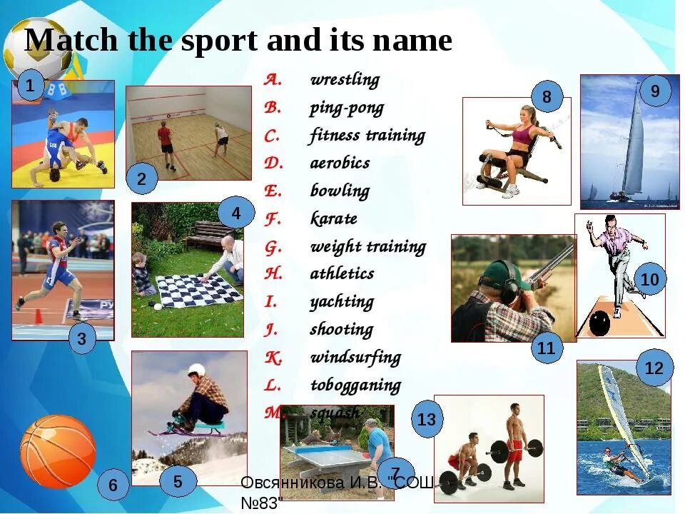 Which of these sports are indoor. Спорт. Спорт на английском языке. Спортивные занятия на английском. Виды спорта на английском языке.