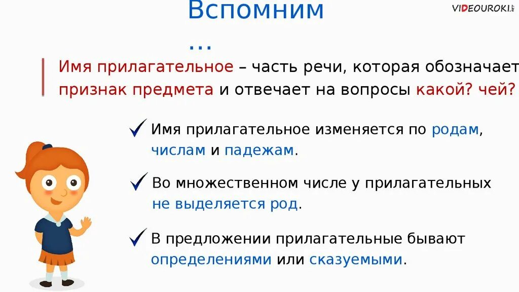 Имя прилагательное 5 класс конспект и презентация