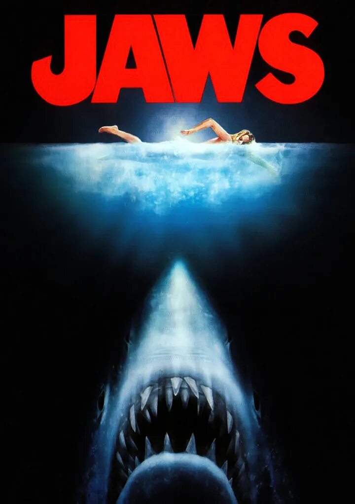 Jaws 1975. Jaws постер 1975.