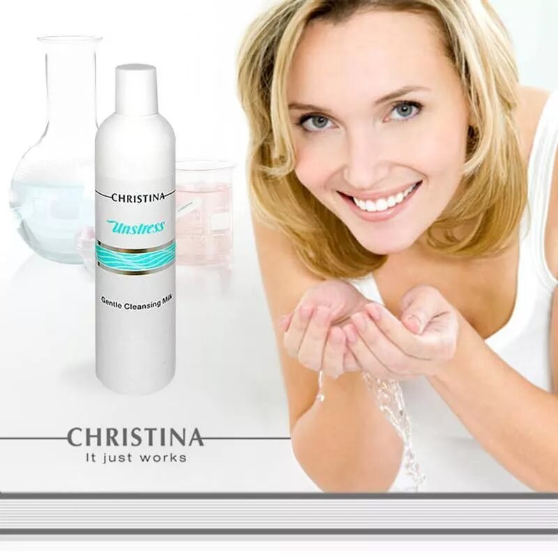 Christina Unstress косметика. Christina cleansers