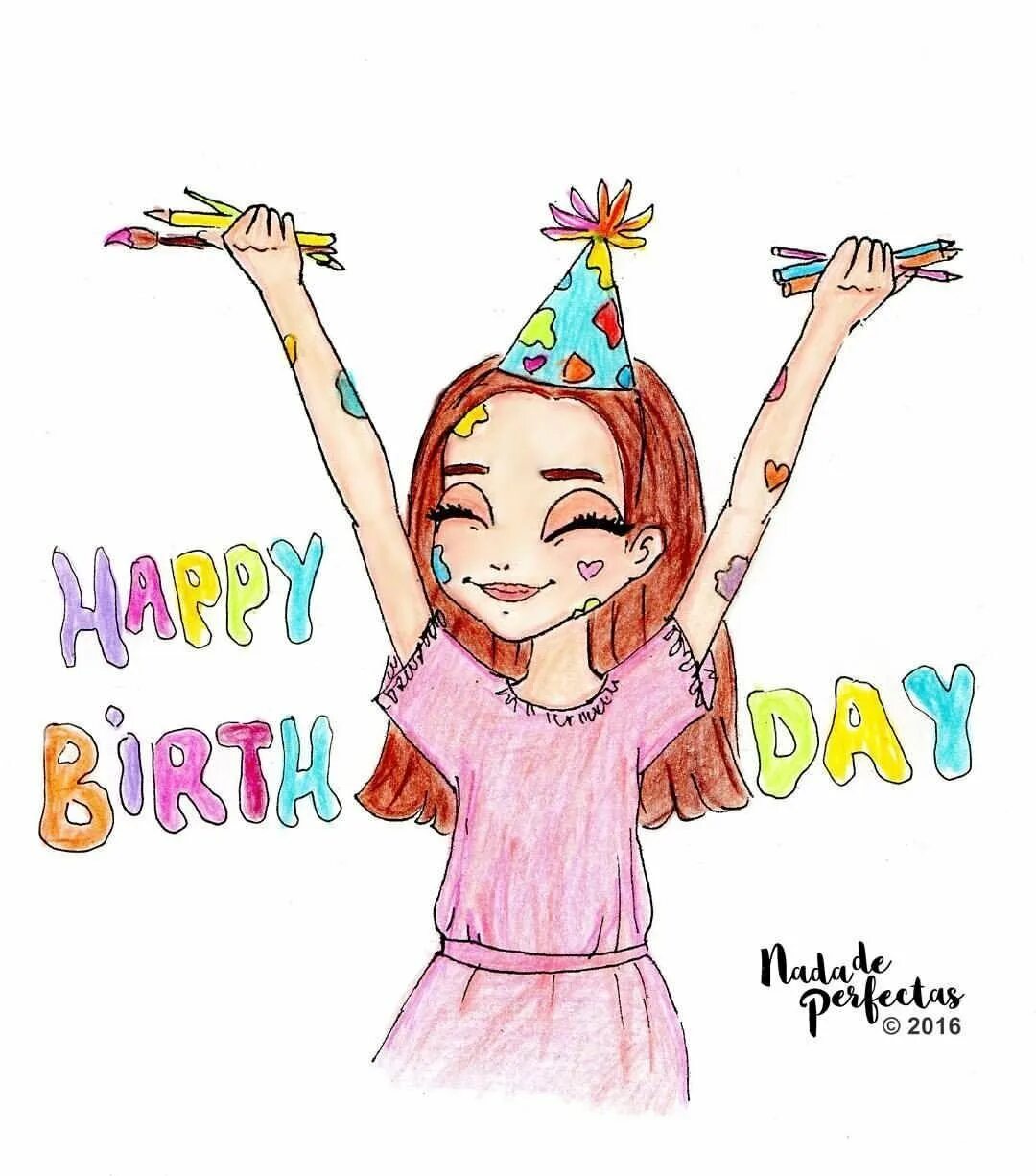 Рисунок на день рождения подруге 10 лет