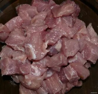 Мясо кусочками свинины приготовить