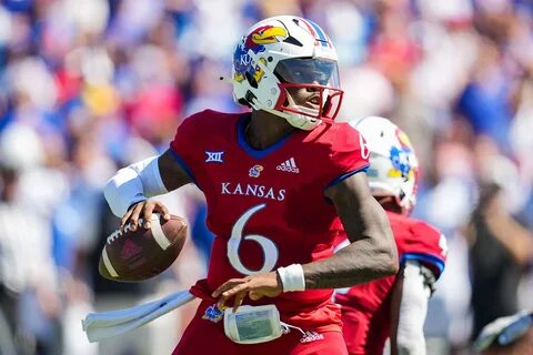 Jalon Daniels #6 of the Kansas Jayhawks throws a pass during the second hal...