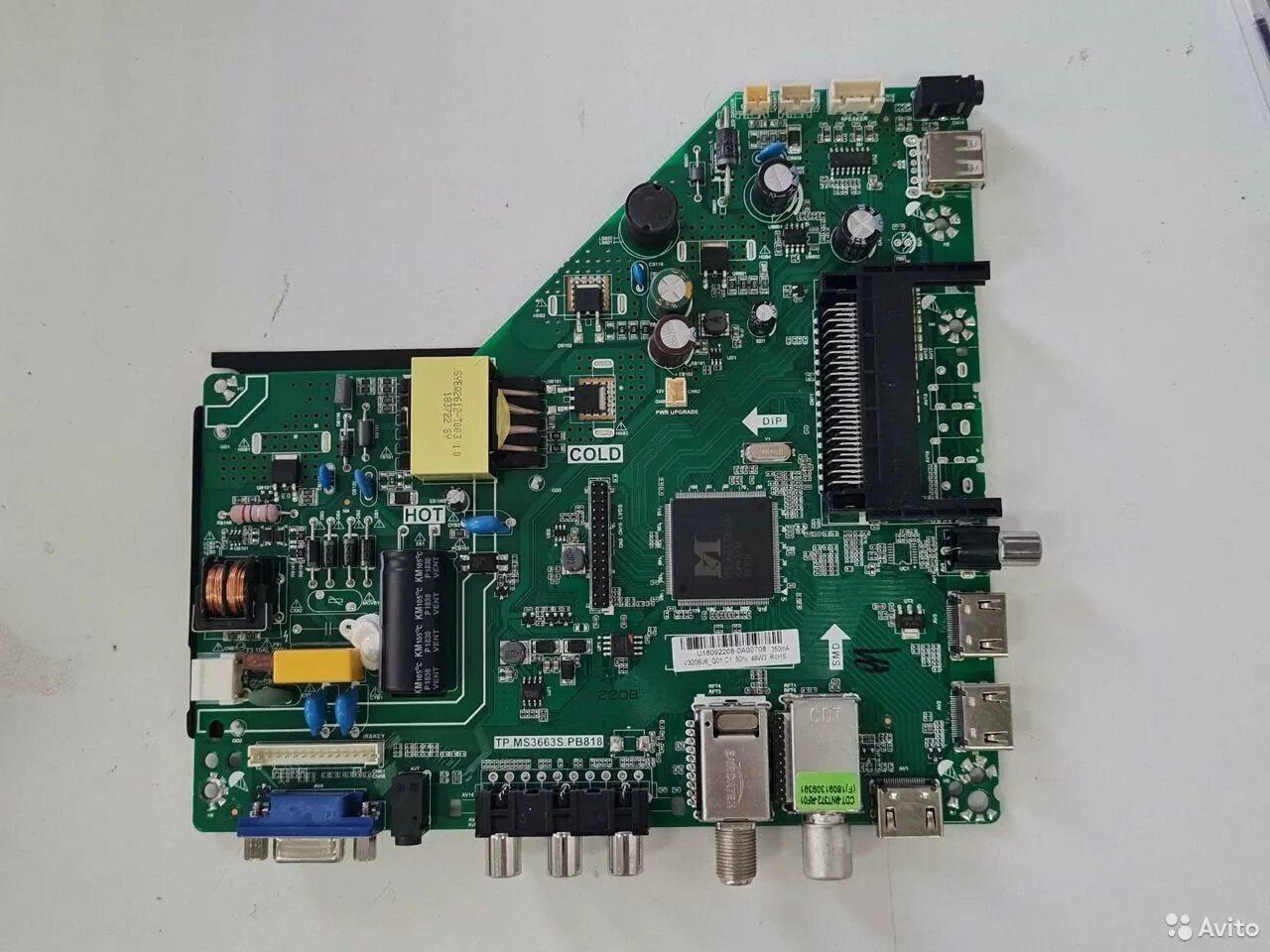 Мат плата msd3663 tbc1 схема инвентора Мат. плата TP.MS3663S.PA671, 30pin, с разбора