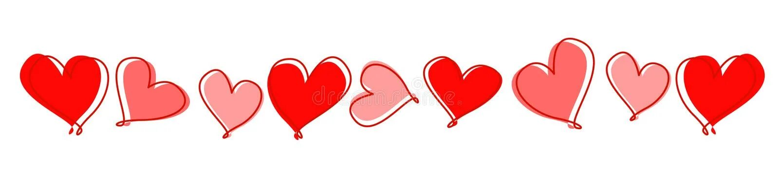Сердечки на белом фоне. Сердечко. Сердце. Нарисовать сердце. Строка сердец.