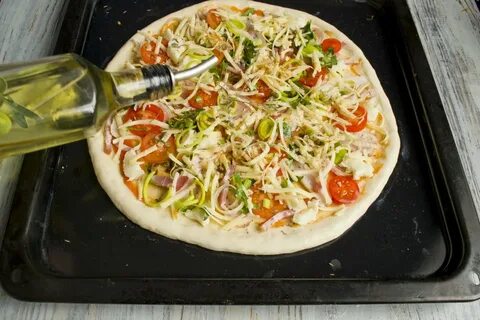 Рецепт пиццы без масла