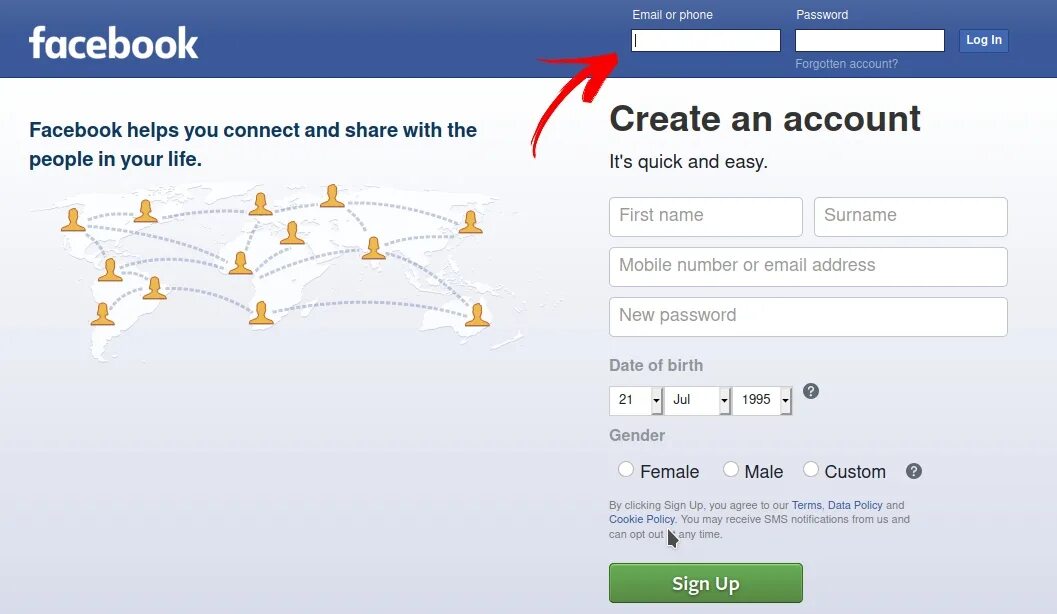 Facebook account. Create account. Facebook account ochish. Facebook (fb) accounts.